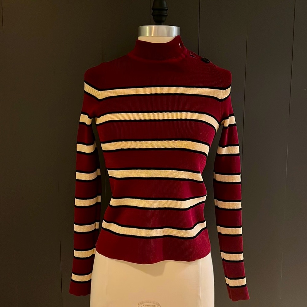 Isabel Marant Etoile, size 34,  3- button neck stripe long sleeve knit